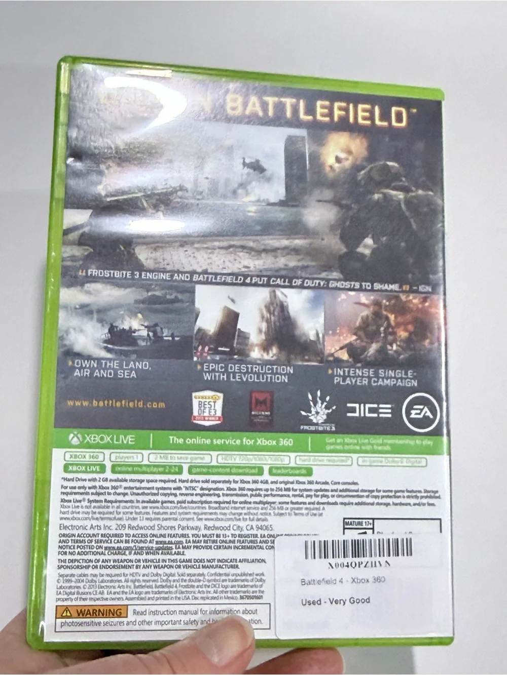 XBOX 360 experience intense